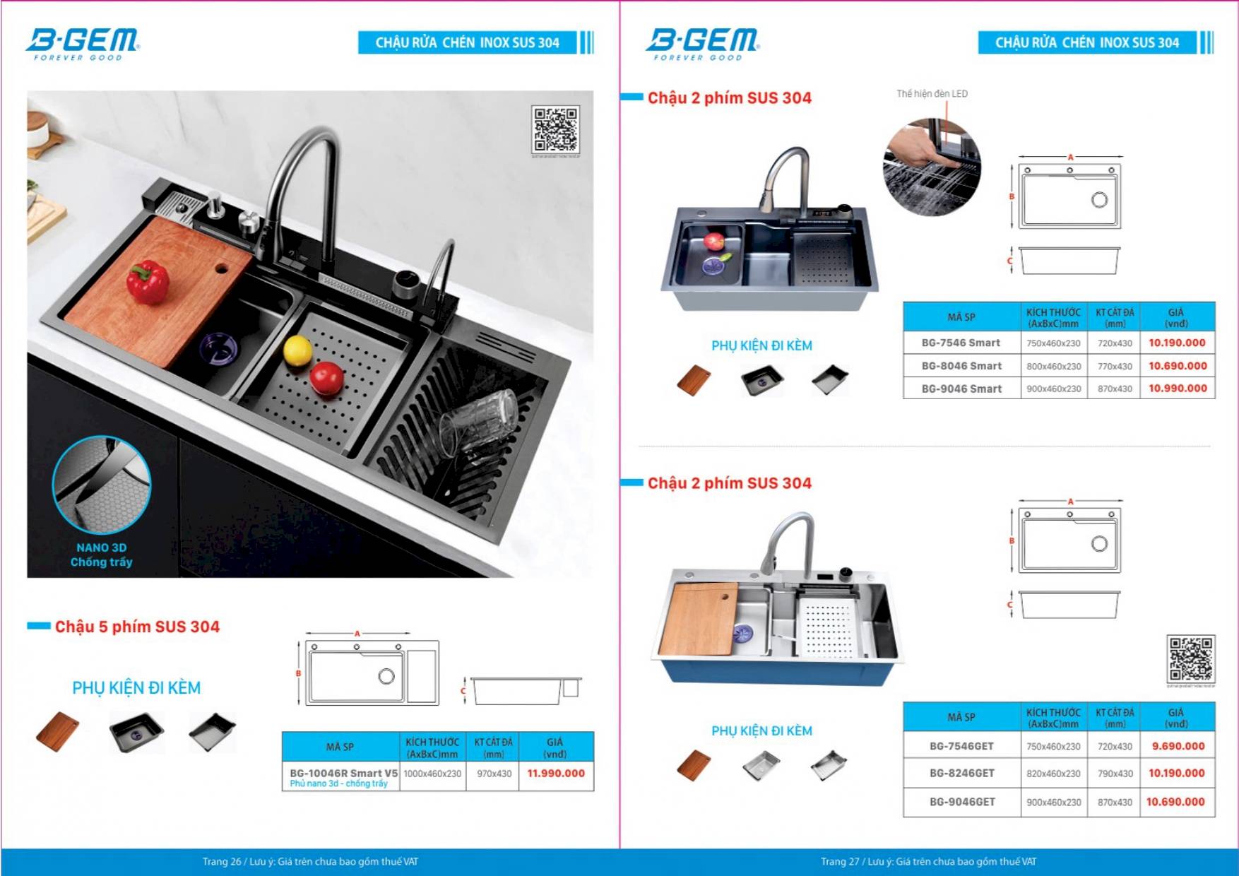 Thiết bị vệ sinh BGEM Catalogue và Bảng giá mới nhất  2024 /Page 14